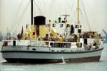 ID 1148 SHIELDHALL (1955/1972grt/IMO 5322752) built by Lobnitz and Co of Renfrew, Scotland to carry treated sewage she is today the worlds largest steam-powered, general-cargo, passenger ship in the world...